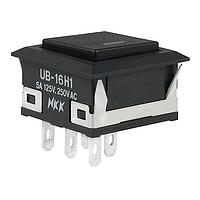 NKK Switches UB16KKW015C-AB ປຸ່ມກົດສະຫນອງ SPDT ON-ON ແດງ