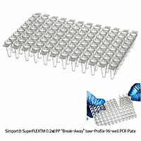 Simport SP.T321.96N ຝາ PCR 8 Strip ເລືອກໄດ້, ຝາແກ້ວແບບລົງ, ຝາທຳມະຊາດ
