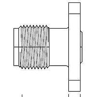 Amphenol SV Microwave SF1550-6400 ຕູ້ຕໍ່ RF / ຕູ້ຕໍ່ Coaxial SVK JK 4 HL FL MNT W/REAR FML CONT