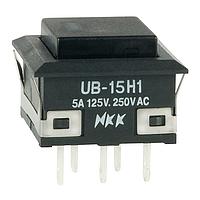 NKK Switches UB15KKW015C-AB ປຸ່ມກົດສະຫນອງ SPDT ON-(ON) ແດງ