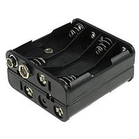 Eagle Plastic Devices 12BH483B-GR ຖານຖ້ວຍແບດເຕີຣີ 8 AAA ມີການກວດສອບ