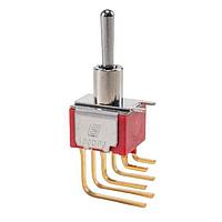 E-Switch 100DP6T1B4M7RE ສະຫນັບສະຫນູນ Toggle 0.4VA @ 20V (AC/DC) On-On-On PC Mnt