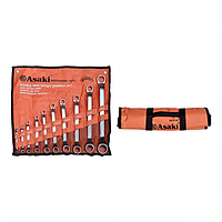 ASAKI AK-6144 ຊຸດ wrench ສອງປາຍ (10pcs)