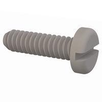 Essentra Components 010632P050 ພັນສລອດເດດ Pan Slotted Screw, #6-32 Thread, 1/2 Lg