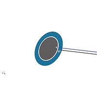 PUI Audio AB3526B-LW100-R ຕົວດັດແບບຊີຣາມິກພີເອັດໂຊອິເລັກທຣິກ PIEZO CERAMIC BENDER 35MM DIA. 30VP-P