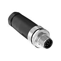 Banner Engineering BFW-M12M8-8X ຕົວເຊື່ອມຕໍ່ສາຍພາຍໃນພື້ນທີ່ Field Wireable: M12; 8-pin Straight Male; 22 AWG 6-8 mm Cable Range; Screw Terminal; PA+GF Black Body; Aluminum Alloy Coupling Nut