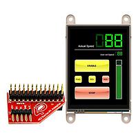 4D Systems gen4-uLCD-28DT-PI ຈອກສະແຕກຕ້ອງຕໍ່ຕ່າງ 2.8" gen4 LCD ສໍາລັບ Raspberry Pi ມີ gen4-uLCD-28DT, 4D Serial Pi Adaptor + Cable