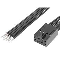 Molex 219659-1084 ການປະກອບສາຍສະເພາະຮູບສະເກດສີ່ແຂວງ Female-Pigtail (OTS) Cbl Assy Dual Row 600mm Tin Plating 8 Ckt Blk