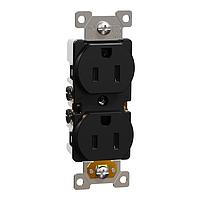 Square D SQR42101BK ປຸ່ມອອກສອງທາງ TR 15A DUPLEX OUTLET RESI BK