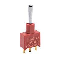 E-Switch 100AWSP3T1B4M2RE ສະຫນັບສະຫນູນ Toggle Switch SPDT ON-OFF-ON PC MT
