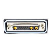 NorComp CDFR13W3213L461 ຕິດຕໍ່ປະສົມ Mixed Contact D-Sub Connectors 13W3 R/A solder F FL 4-40 thrd brkt 40Amp