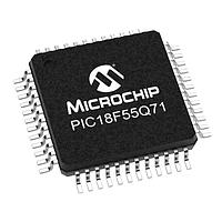 Microchip Technology PIC18F55Q71-E/PT ເຄື່ອງຄວບຄຸມໄมໂຄໂຄນເຕີ 8-bit - MCU 32KB Flash, 2KB RAM, 2x OPA, 12-bit differential ADCC ມີການຄຳນວນ, 8/10-bit