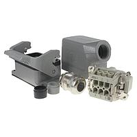 HARTING 10330060000 ຊຸດຕໍ່ຕ່າງ HAN 6B 6P+GRD ປະຕູເຂົ້າດ້ານເຫຼັກ ເຮັດໃຫ້ກວ້າງ