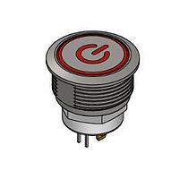 Lumex W48M-F12B Standard Switches PBS 19mm SPST 0.1A 48V maintain metal ill