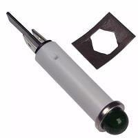 VCC 2191QU5-12V ຕົວບອກສະຫນາມ LED ຕິດຕັ້ງບົດບາດ ສີຂຽວ ການກະຈາຍແສງ 5/16" ຮູບຮ່າງການຕິດຕັ້ງ