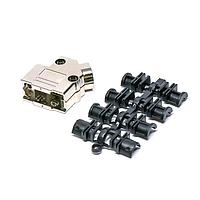 NorComp 971-009-020R121 ປົກປ້ອງການດຶງຂອງ Strain Relief Backshell 9P 45 DEGREE METALIZED PLASTIC