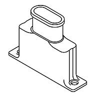AirBorn MQ-332-051-000-2200 EMI/RFI Backshell .050" Low Profile Metal