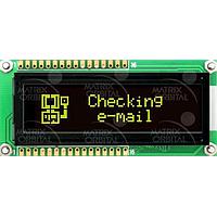 Matrix Orbital MOP-AL162A-BTTY-25E-3IN LCD Character Display Modules 16x2 ຂໍ້ຄວາມສີເຫຼືອງ ຂໍ້ຄວາມສີດຳ B/G Parallel LCD