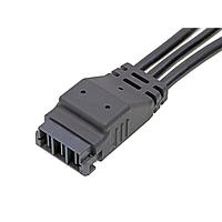 Molex 218055-0310 ການປະກອບສາຍສະເພາະ EXTreme Guardian Plug-to-Pigtail (OTS) ການປະກອບສາຍ 11mm Pitch Single Row 1m Length 3 Ckts Blk