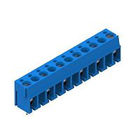 Wurth Elektronik 691101810006 ຕົວປ້ອງກັນສາຍສາຍສາຍ WR-TBL 10.0mm pitch Modular THT ສີຟ້າ ການເຂົ້າສາຍສາຍແນວຮອງ Wire Protector 12.6mm ສູງ 6P