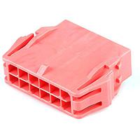 Molex 215922-0820 ກອງປະກອບ Plug Housing Micro-Fit+ Versa Color Plug Housing Dual Row 8 Ckts Panel Mount Ears GloWire Red
