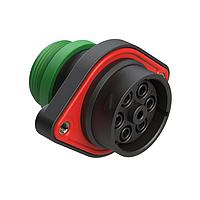 Amphenol SINE Systems AHDP02-24-07SN-STA ຕົວເຊື່ອມຕໍ່ 7 ຕຳແໜ່ງ ຕິດຕັ້ງບົດບັນທຶກພານເລດ, ປະຕູປະກອບ, ຂະໜາດເຊວ 24, ການປິດຜ່ານຂະໜາດປົກກະຕິ (ສີຂຽວ), ຕົວແປງການດັບສະແຕຣດນ້ອຍ