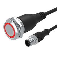 EAO 82-665A.1114 ປຸ່ມກົດສະແດງແສງຕ້ານການທຳລາຍ.ຊົ່ວຄາວ.22mm.ເຫຼັ້ງເຫຼືອງ SUS 316L.ພື້ນຜິວແບບລົງລົງ/ແບບແກ້ວ.ແສງສະແດງຮູບແຈ້ງ Tritan.ແດງ 24VDC.Ag.ສາຍສັ້ນ 200mm ມີຕູ້ M12