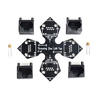 Great Scott Gadgets Throwing Star LAN Tap Kit Great Scott Gadgets ຕວດສອບການສື່ສານ Ethernet (ຊຸດມີບອດວົງຈອນແລະອົງປະກອບ; ຕ້ອງບອດບາດ)