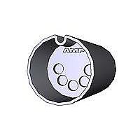 AMP Connectors - TE Connectivity 9-212437-0 ຕົວເຊື່ອມ PLUG DIN 5 POS ສີດຳ