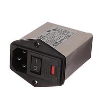 Corcom - TE Connectivity PE0S0DMXE ປະຕູເຂົ້າ VERTICAL DPST SNGL VOLT DUAL FUSE MED PERF