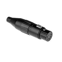 Amphenol Audio AC5FBJ-AU ຕົວເຊື່ອມສາຍໄຟ FML SKT 5 CONT BLK POLY