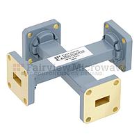 Fairview FMWCP1037 40 dB WR-34 Waveguide Crossguide Coupler With UG-1530/U Square Cover Flange from 22 GHz to 33 GHz