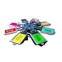 Hoystar GW-850 ເຄື່ອງພິມຫນ້າຈໍ 8 ສີ 8 ສະຖານີ (600pcs/Hr)