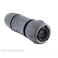 Eaton Souriau-Sunbank UTSX6JC10E98P ປລັກ, ມີກະບອກສາຍຄວາມປອດໄພຫຼັງ, ມີ 6 ຂໍ້ຕິດຕໍ່ຊ່ອງຊອດຜູ້ຊາຍ, IP68/69K ໃນສະພາບບໍ່ໄດ້ຕິດກັນ