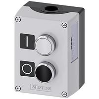 SIEMENS 3SU18520AC002AB1 ປຸ່ມກົດ ENC METAL, 2-ປຸ່ມກົດ, ສີຂາວ, ສີດຳ