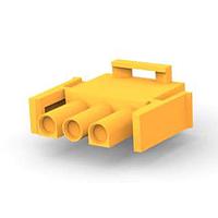 AMP Connectors - TE Connectivity 1-480700-3 ກອງປະກອບປລັກ PLUG HOUSE 3 POS ສີສົ້ມ UL94V-2