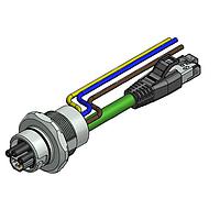 Amphenol CONEC 57-02828 ເຄື່ອງສາຍ Ethernet / ເຄື່ອງສາຍເຄືອກຕ່າງໆ ENP-17-1-FSPBU2PEDST4-V4-45S-RS8.33-0,5/0,5/G6/150/034