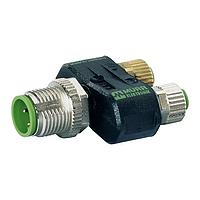 Murrelektronik 7000-41231-0000000 ຕີ-ຄູເປີ T-COUPLER SLIMLINE M12 MALE / 2X M8 FEMALE