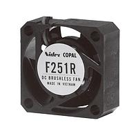 Nidec Components F251R-12LC ພັງລົມ DC ບໍ່ມີແບບແບຣັດ, 25 X 25 X 10mm, 12V DC, ອາກາດໄຫລ 0.05m3/min, ຄວາມດັນສະຖາດ 30 Pa, ສຽງເສຍ 15db, ບິງເບີຣິງປຸ່ມ 1 ອັນ