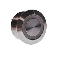 E-Switch PVT4FW4SS315 ຕ້ານການທຳລາຍ Anti-vandal, SPST, ປິດ-(ເປີດ), ຕິດຕູ້, ດ້ານໜ້າ, ເງິນ, LED, ແດງ, IP65