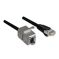 Stewart Connector BM-1RSPK001F Cat 6a CAT 6a RJ45 ຜູ້ຊາຍເຊື່ອມຕໍ່ສາຍສະເພາະບໍ່ຕ້ອງເຄື່ອງມື 1FT