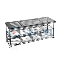 ShiZu SBE-GHE3 ສະແຕນເລດ Perforated Cleanroom Bench