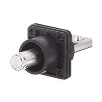 Amphenol Technical Products RL9120-201-F1 ແບດເຕີຣີ 12MM RADLOK FEED-THRU, RADLOK TO LUG, ເງື່ອງເງິນ, ສີດຳ