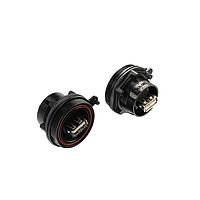 Bulgin PX0842/AA USB 2.0 USB 2.0 ປະເພດຕິດຕັ້ງກະແຜ່ນດ້ານໜ້າ A-to-A