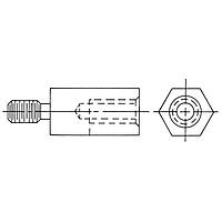 RAF Electronic Hardware M2274-5008-S-12 ເຮັກ 13mm ເຮັກ X 19mm X M5 ການກວດສອບແບບເມັດຣິກ ເຮັກ ຊາຍ-ຜູ້ຍິງ Standoff