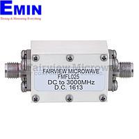 Fairview FMFL025 Lowpass Filter Operating From DC to 3 GHz With SMA Female Connectors
