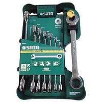 SATA 08007A 8 ໜ່ວຍ. Metric Double Ratcheting Wrench Set
