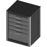 Swivellink RB-MTC-TBOX-5D ກະເປົາເຄື່ອງມື MOBILE CART TOOL BOX 5 DRAWERS