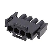 AMP Connectors - TE Connectivity 1-350779-9 ປລັກ ເຮາຊິ້ງ 04P UMNL V0 PLUG HSG ສີດຳ