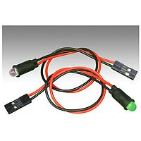 BIVAR PM5GD5VW24-CC ຕົວຊີ້ວັດຕົວຢ່າງຕອນຕິດຕູ້ LED ສີຂຽວ 565nm 25mcd ເລນສແບບກະຈາຍແສງ ສາຍແລະການເຊື່ອມຕໍ່ Con